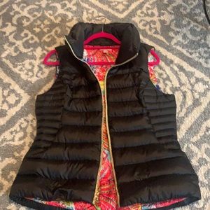Lilly Pulitzer Black Puffer Vest